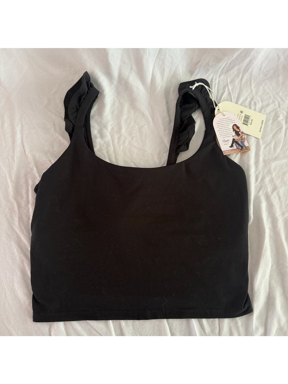 NWT new Blogilates ruffle crop tank top size extra large